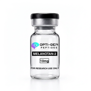 Opti-Gen Peptides Melanotan-2 10mg high purity research peptide lyophilised vial – α-MSH analogue for laboratory research use only