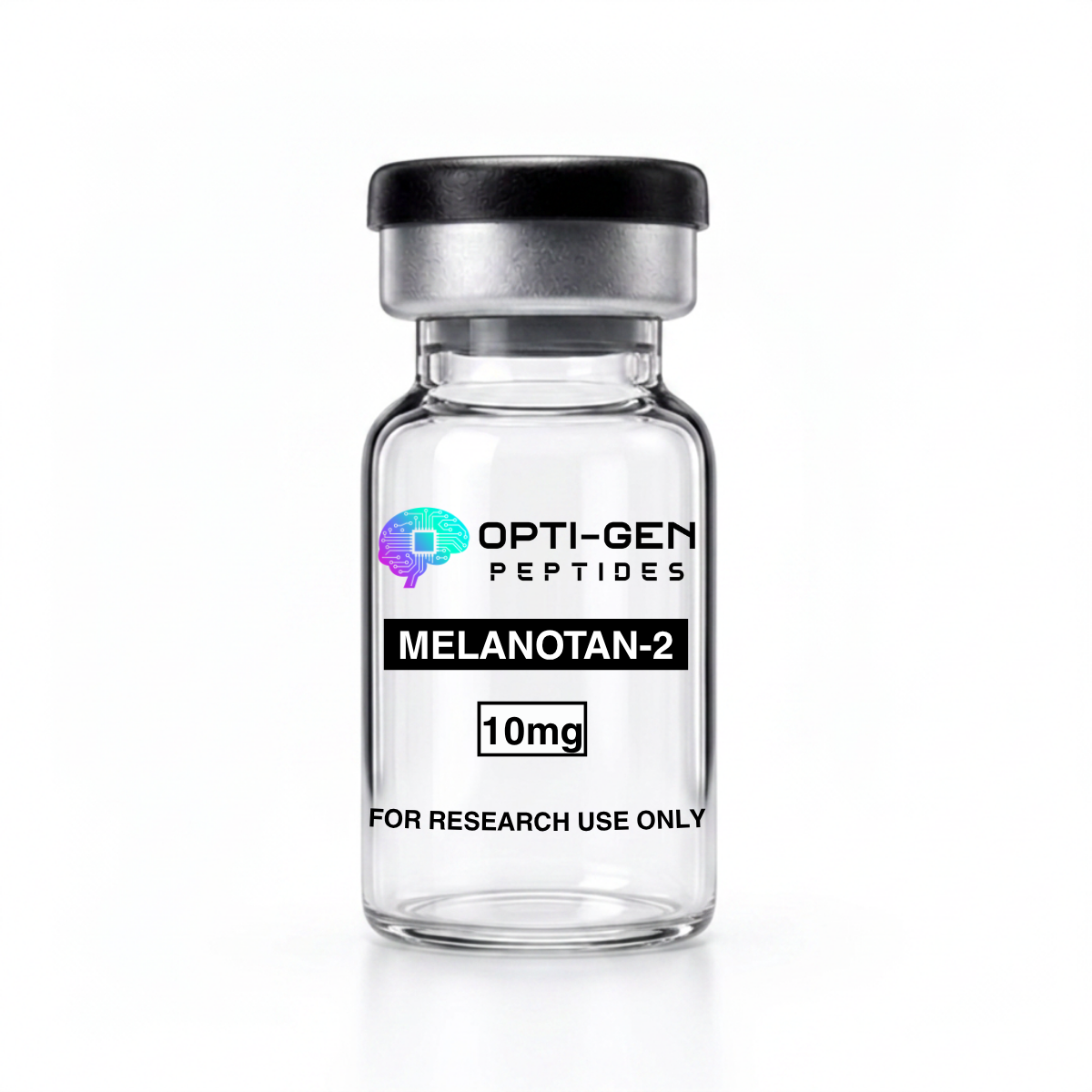 Opti-Gen Peptides Melanotan-2 10mg high purity research peptide lyophilised vial – α-MSH analogue for laboratory research use only
