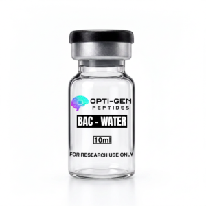 Opti-Gen Peptides Bacteriostatic Water 10ml –Premium research-grade sterile solution for reconstituting peptides. Pure, high-quality & ready for laboratory research use only.