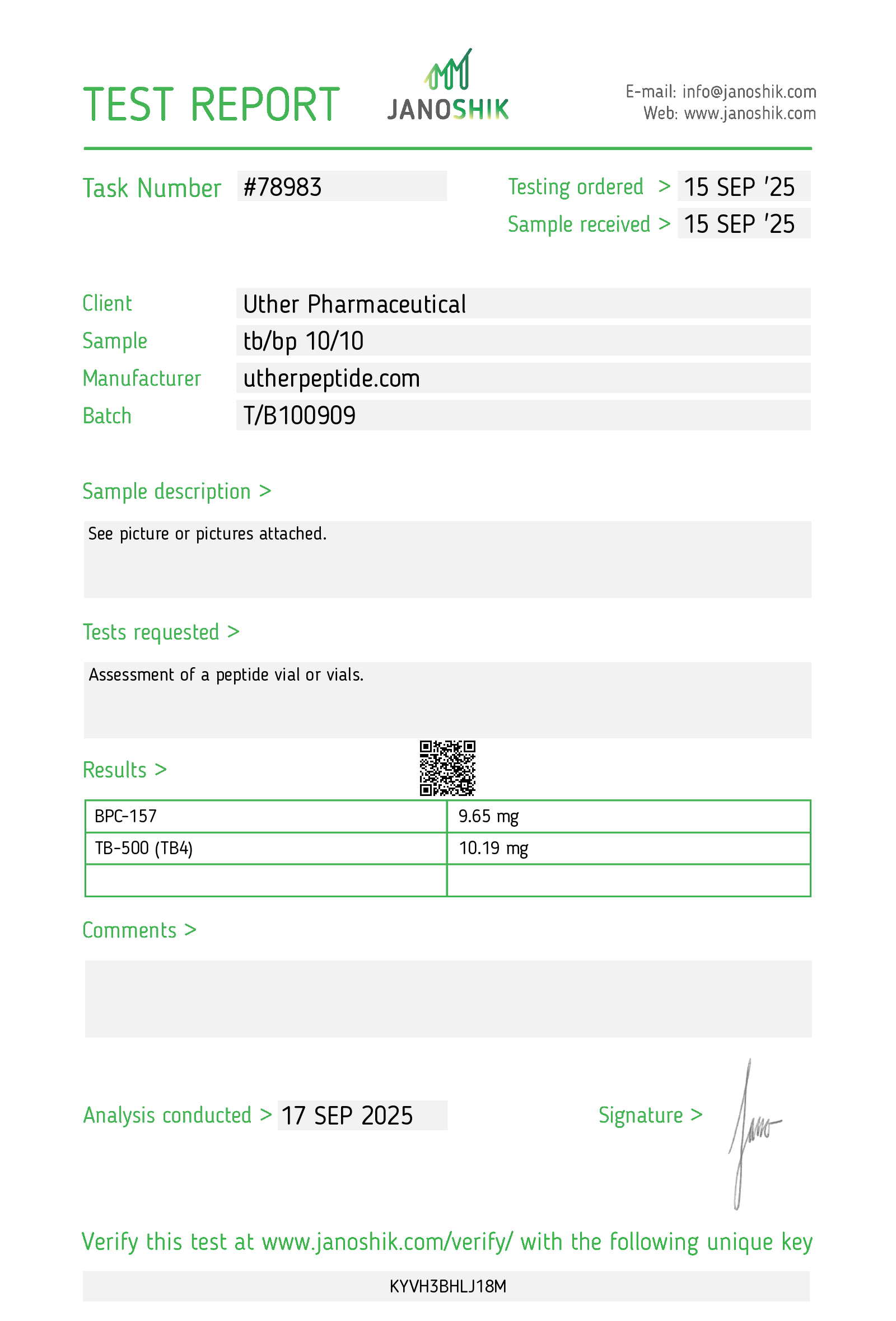 BPC-157 10mg / TB-500 10mg - Image 2