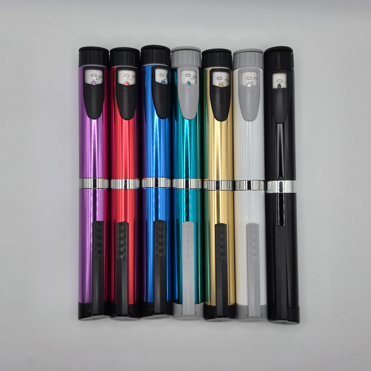 Opti-Gen Peptides V3 reusable metal laboratory pens in assorted colours, research accessory kit