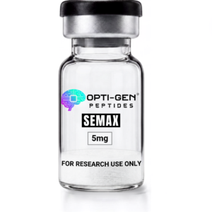 Opti-Gen Peptides Semax 5mg glass research vial labelled for research use onl