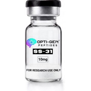 Opti-Gen Peptides SS-31 10mg glass research vial labelled for research use only